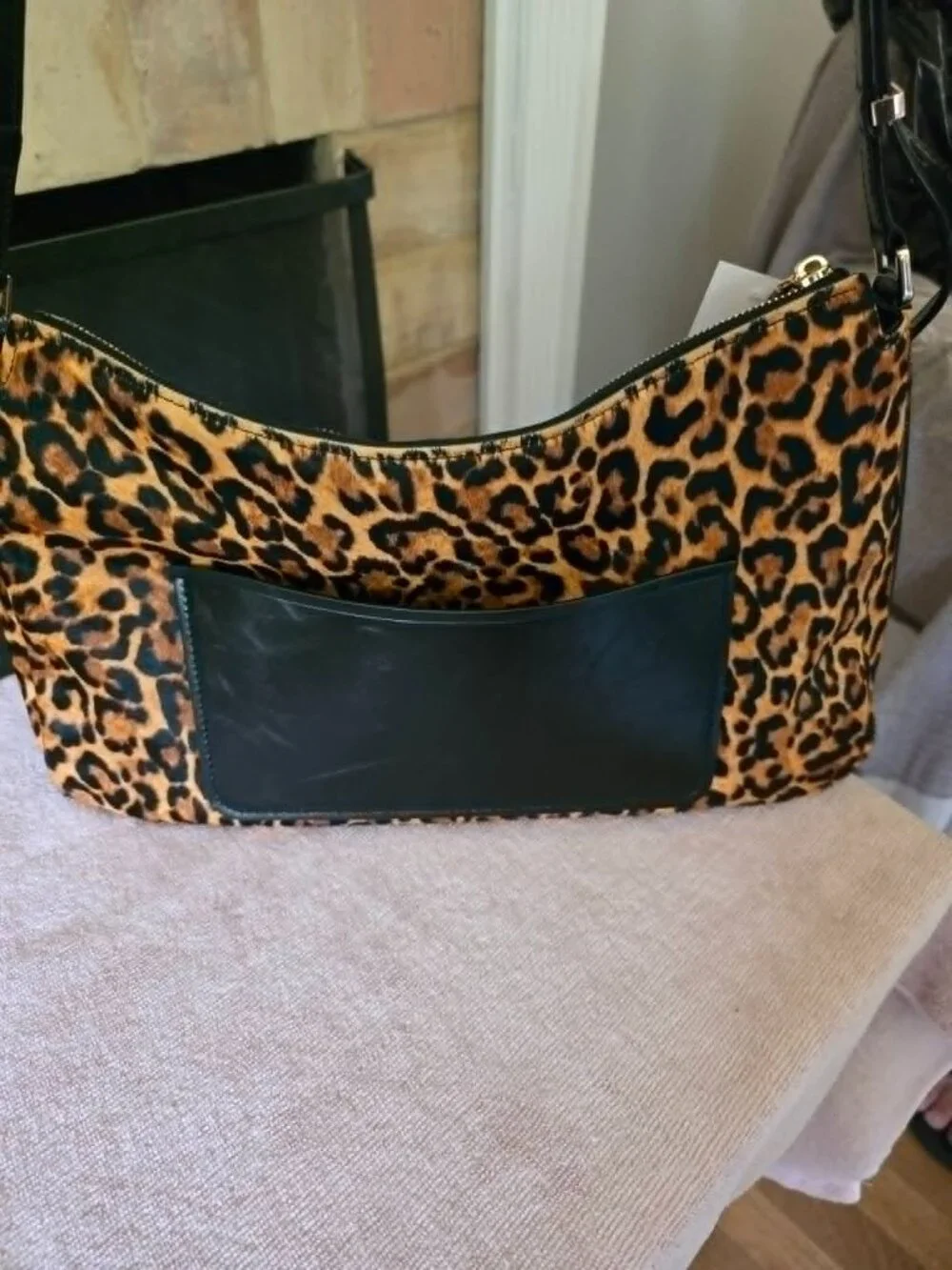 MICHAEL MICHAEL KORS Nolita Medium Leopard Print Calf Hair Shoulder Bag
